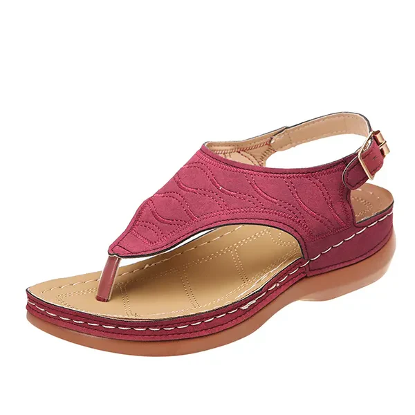 Women's Open Toe Back Strap Casual Sandals | Flat
