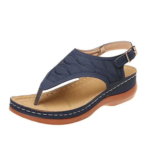 Women's Open Toe Back Strap Casual Sandals | Flat
