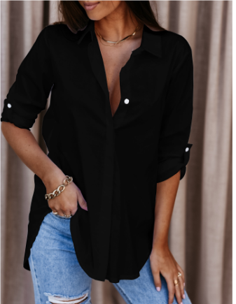 Women's 3/4 Sleeves Collared Summer Shirt | Casual