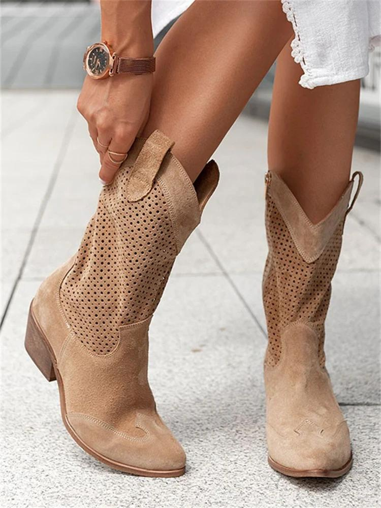 Women's Classic Cowboy Boots | Low-heel