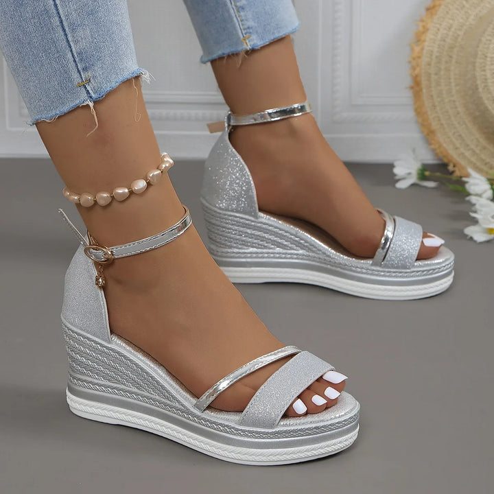 Women's Platform Sole with Ankle Strap Sandals | Wedge