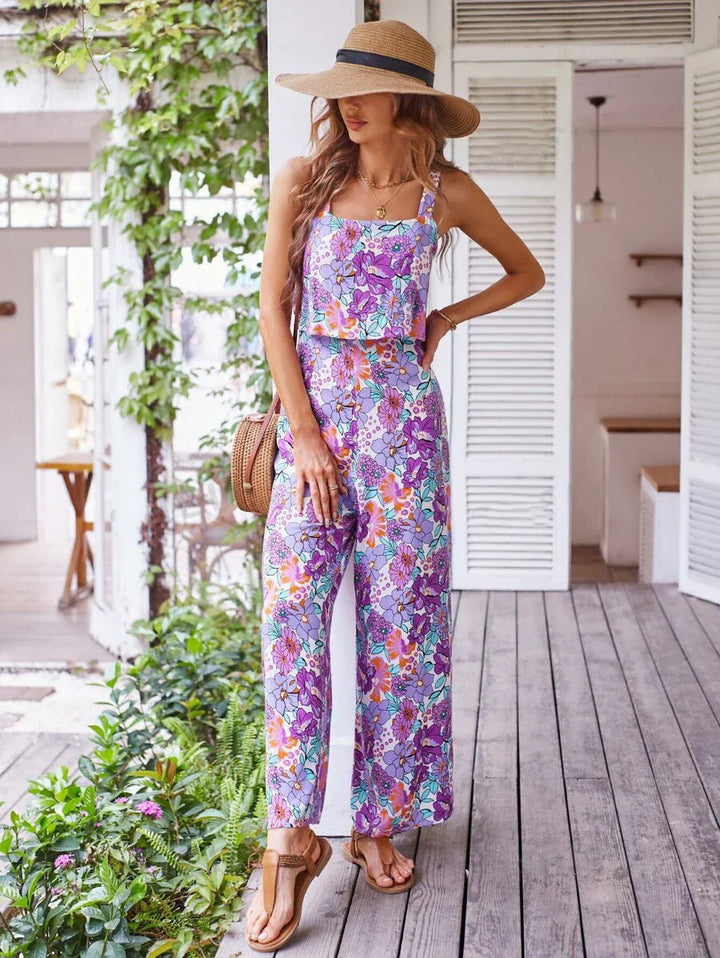 Women's Cropped Wide Leg Jumpsuit | Sleeveless
