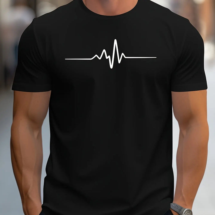 Men’s Heartbeat Print T-Shirt | Casual