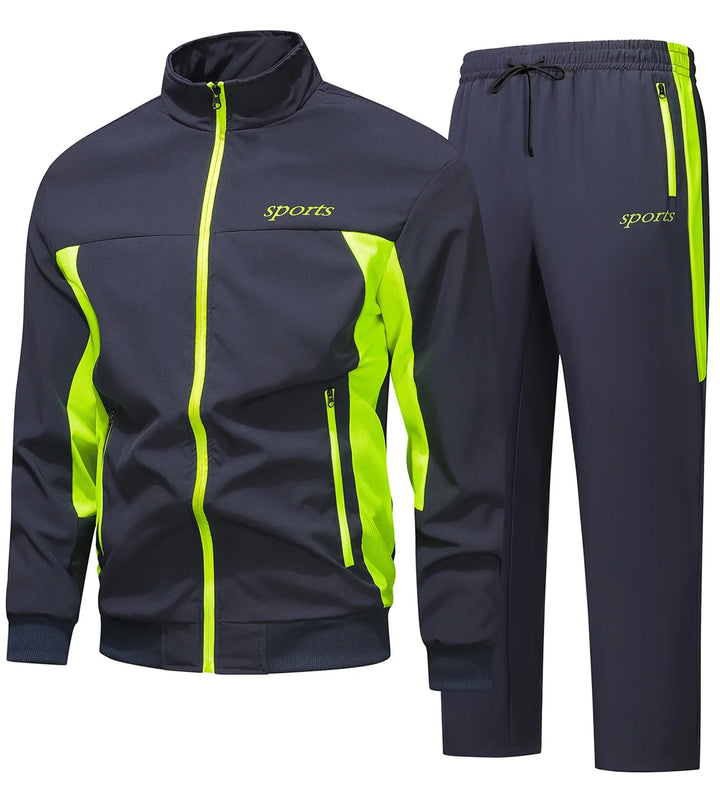 Men’s Zip-Up Tracksuit Set | Casual
