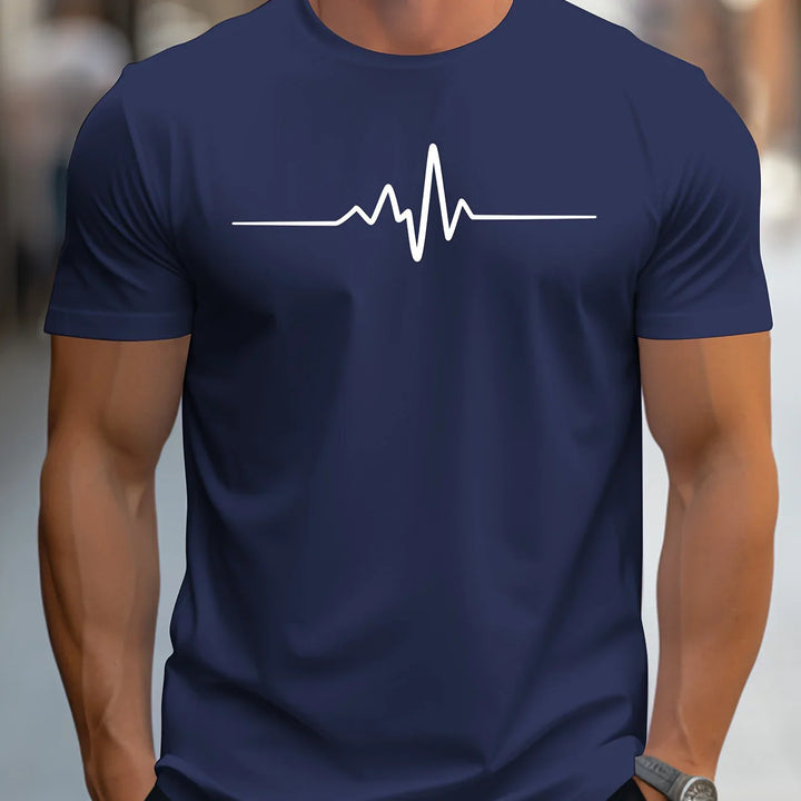 Men’s Heartbeat Print T-Shirt | Casual