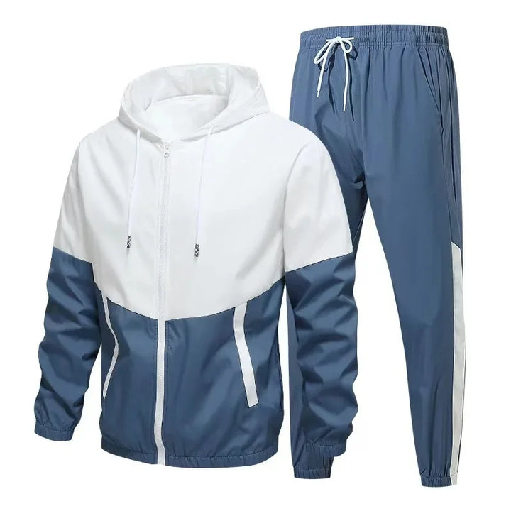 Men's Zip-Up Hooded Tracksuit Set | Two Piece