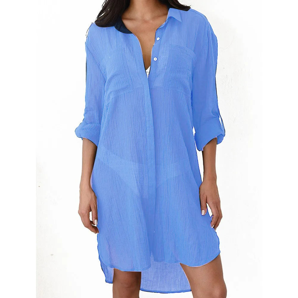 Women’s Beach Shirt Cover Up | Button Down