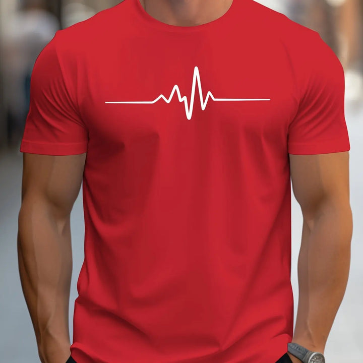 Men’s Heartbeat Print T-Shirt | Casual