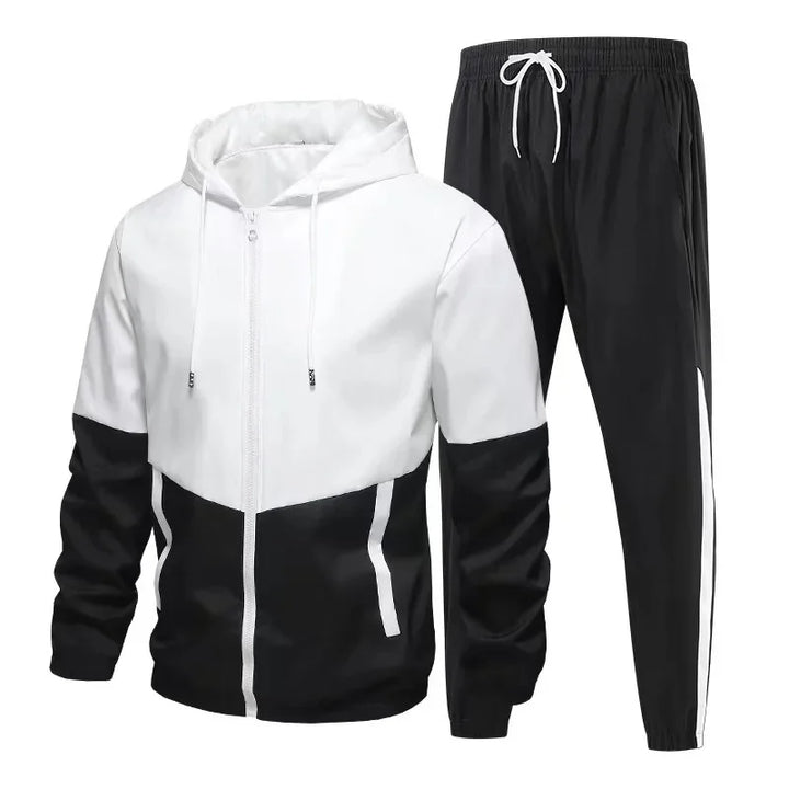 Men's Zip-Up Hooded Tracksuit Set | Two Piece