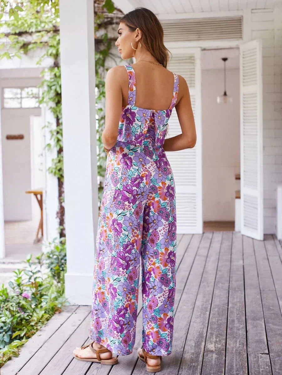 Women's Cropped Wide Leg Jumpsuit | Sleeveless