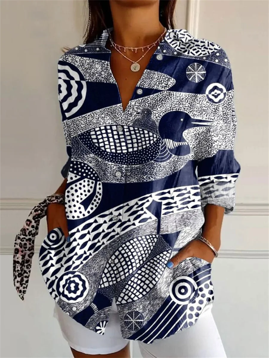 Women's Button Down Colorful Summer Shirt | Long Sleeve