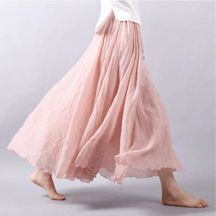 Women's Pleated Boho Skirt | Maxi