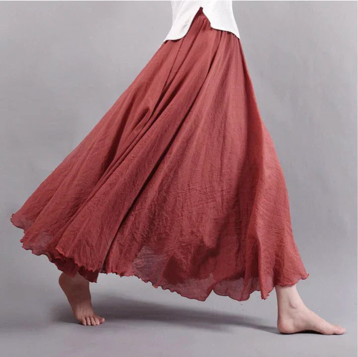 Women's Pleated Boho Skirt | Maxi