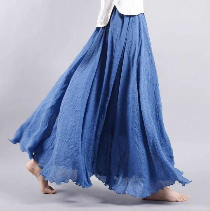 Women's Pleated Boho Skirt | Maxi