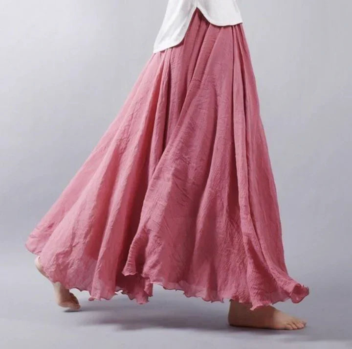 Women's Pleated Boho Skirt | Maxi