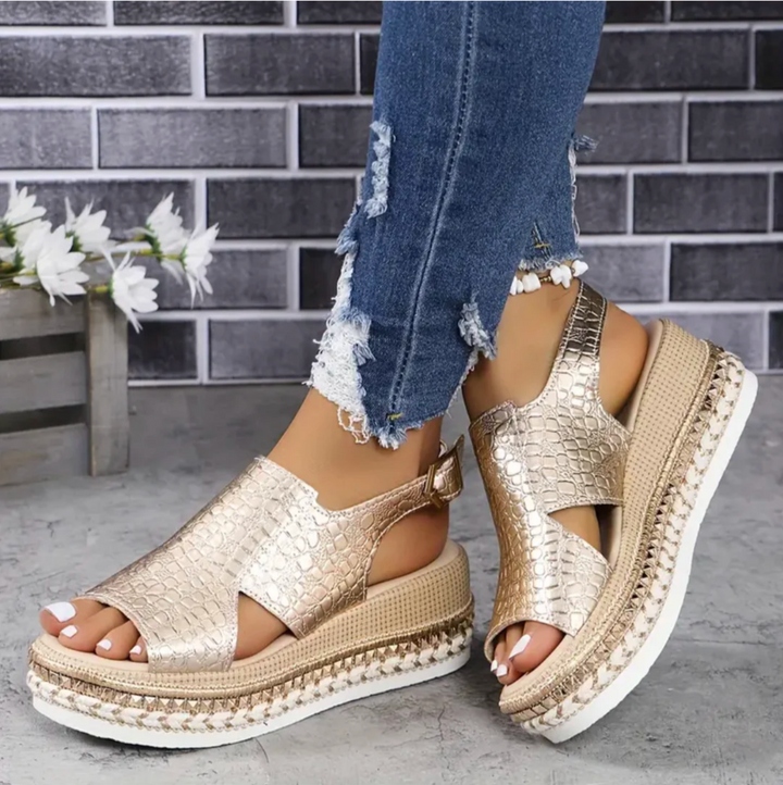 Women's Open Toe Ankle Strap Sandals | Wedge