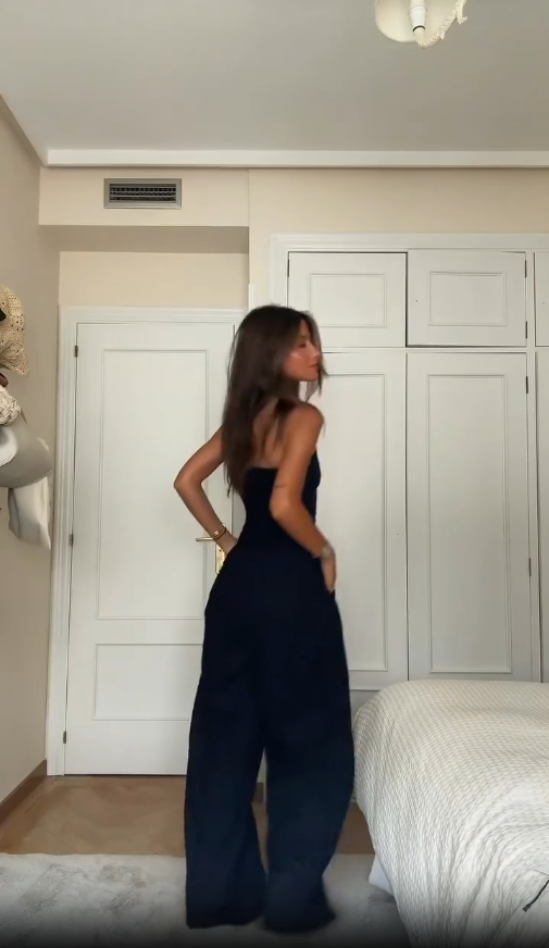 Women's Strapless Jumpsuit | Wide Leg