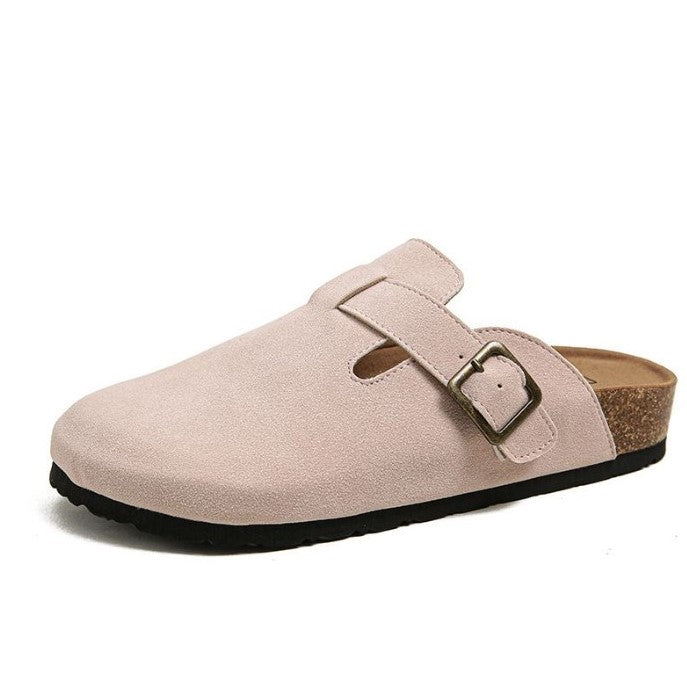 Women's Closed Toe Buckle Strap Clogs | Flat