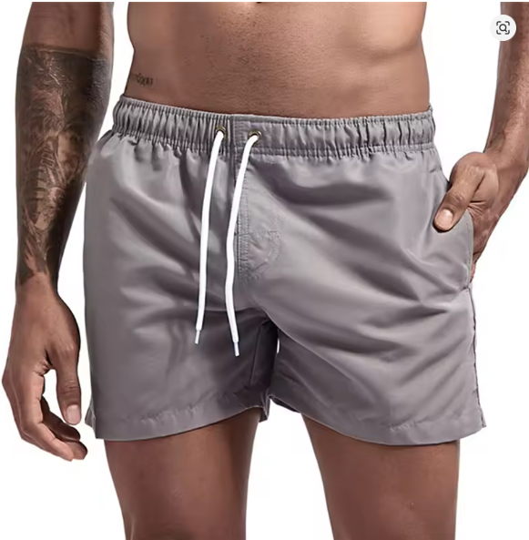 Men's Adjustable Drawstring Swim Shorts | Side Pockets