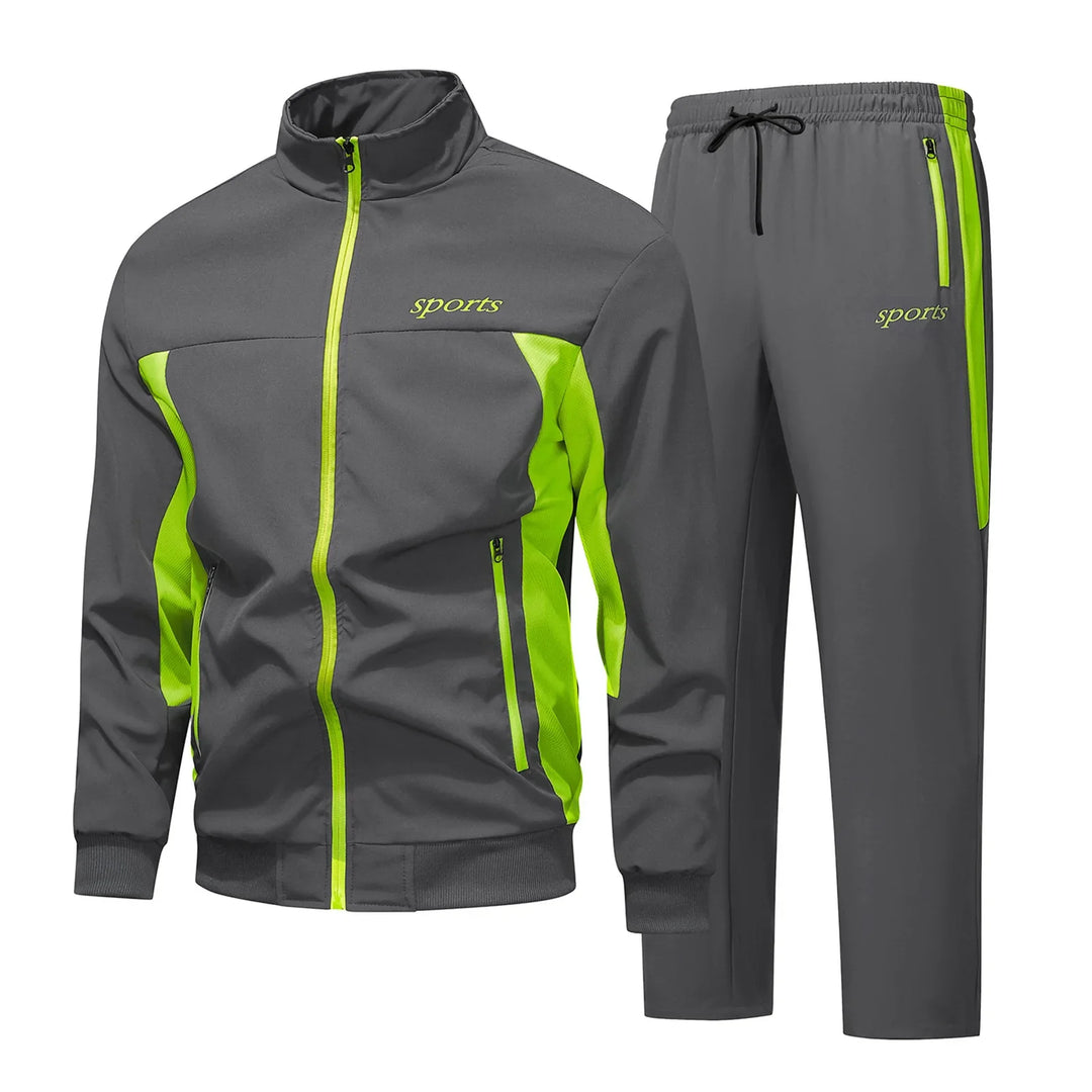 Men’s Zip-Up Tracksuit Set | Casual
