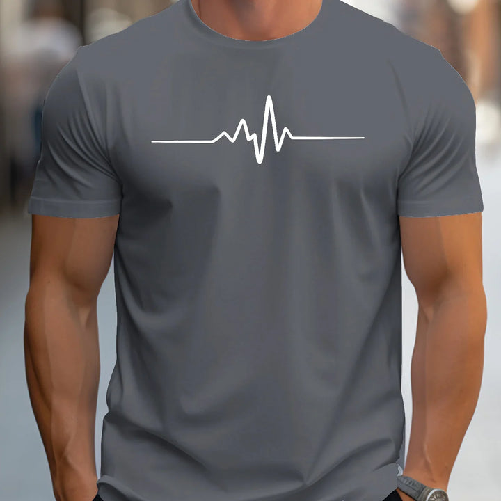 Men’s Heartbeat Print T-Shirt | Casual