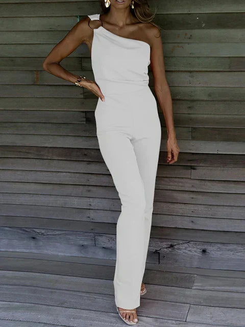 Women's One Shoulder Asymmetric Jumpsuit | Summer