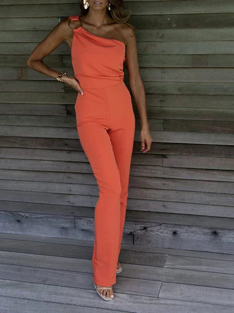 Women's One Shoulder Asymmetric Jumpsuit | Summer