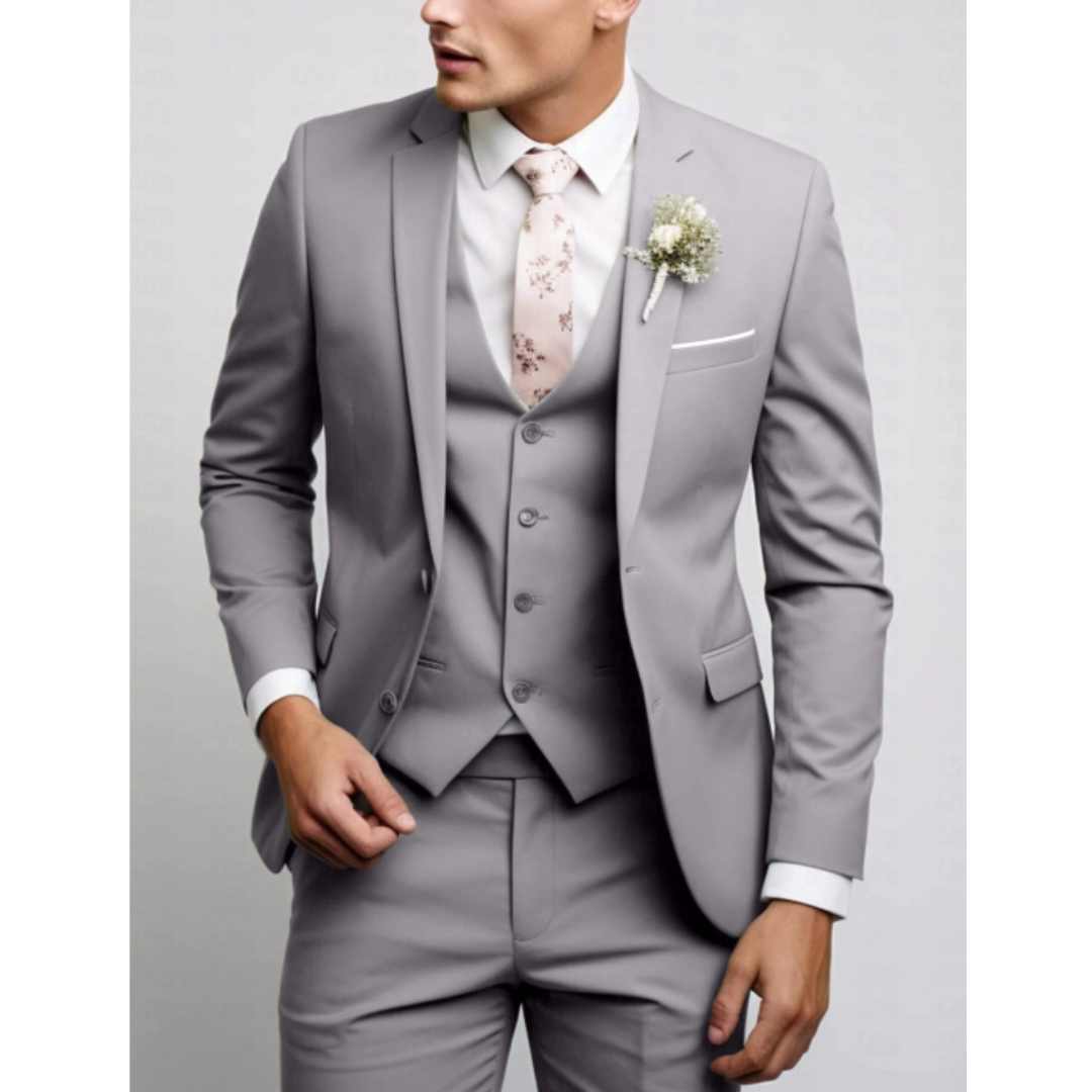 Men's Classic Slim-Fit Wedding Guest Suit | Three-Piece