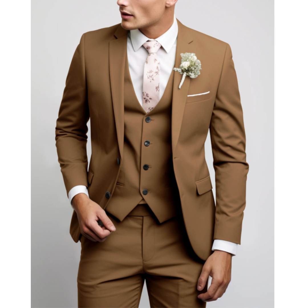 Men's Classic Slim-Fit Wedding Guest Suit | Three-Piece
