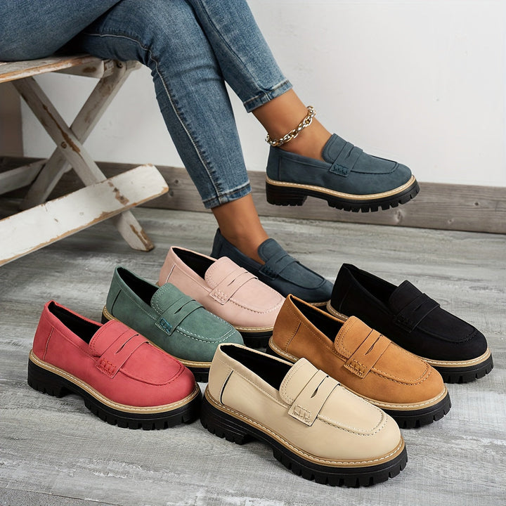 Women's Chunky Platform Slip-On Loafers | Classic