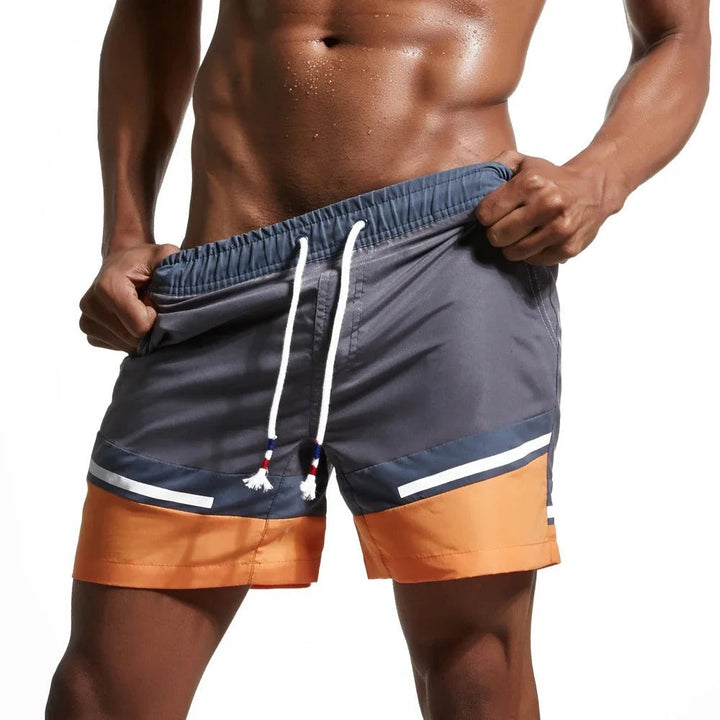 Men's Striped Swim Shorts | Side Pockets
