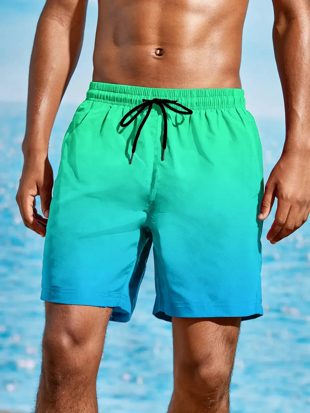 Men's Straight Leg Swim Shorts | Drawstring