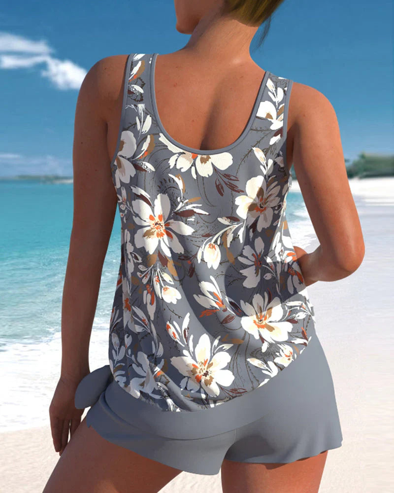 Women's Two Piece Sleeveless Tankini Set | Summer