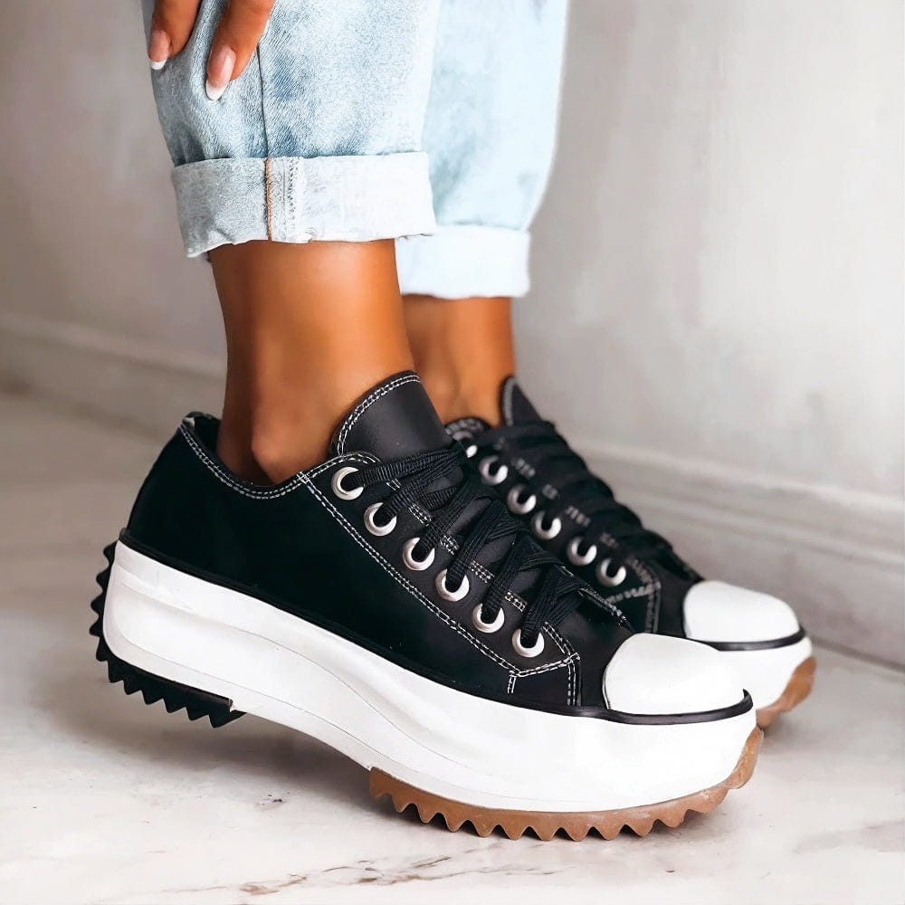 Women's Platform Lace-Up Sneakers | Non Slip
