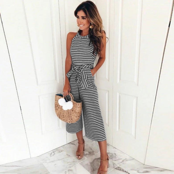 Women's Sleeveless Striped Jumpsuit | Summer