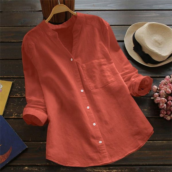 Women's V Neck 3/4 Sleeves Casual Blouse | Classic