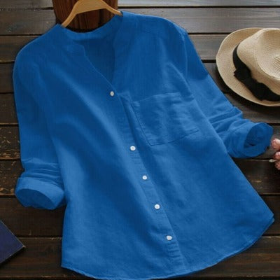 Women's V Neck 3/4 Sleeves Casual Blouse | Classic