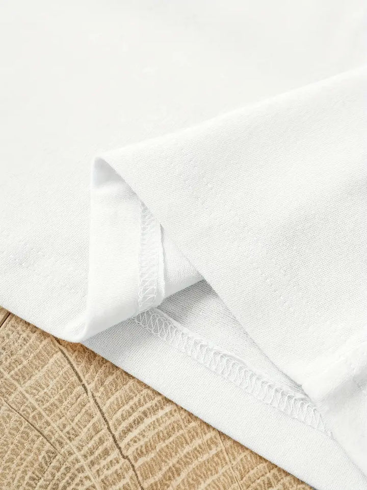 Women's White Floral Print Round Neck T-Shirt | Short Sleeve