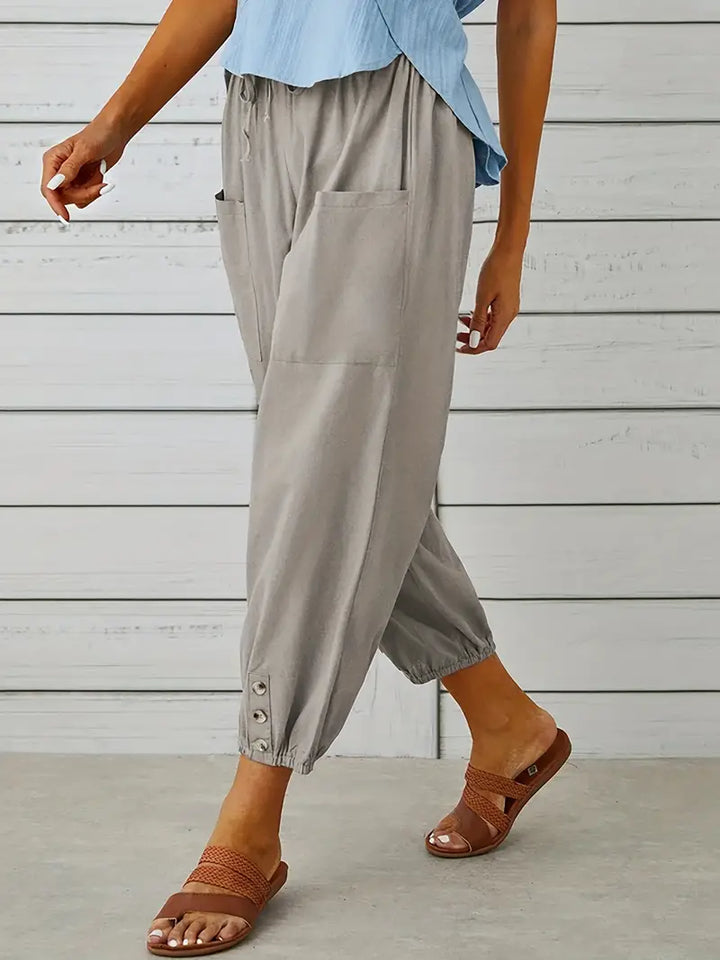 Women's Casual Drawstring Pants | Loose-Fit