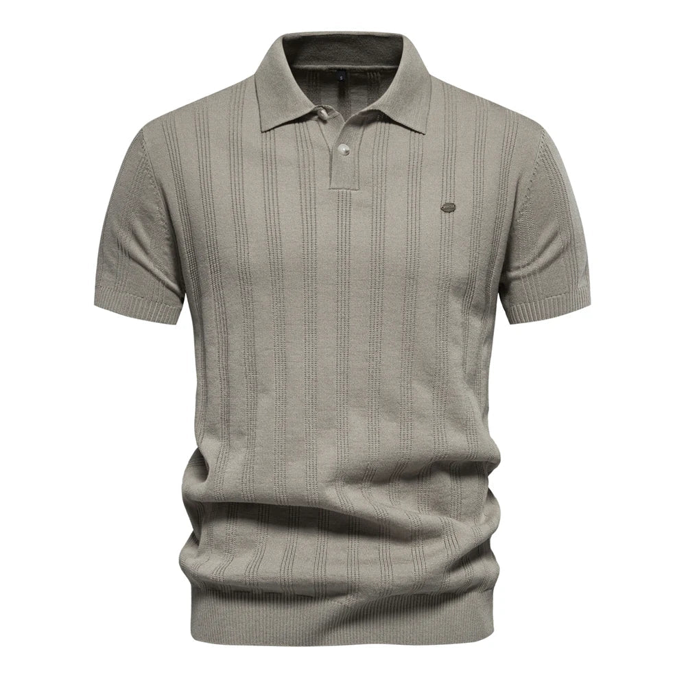 Men's Ribbed Knit Shirt | Polo