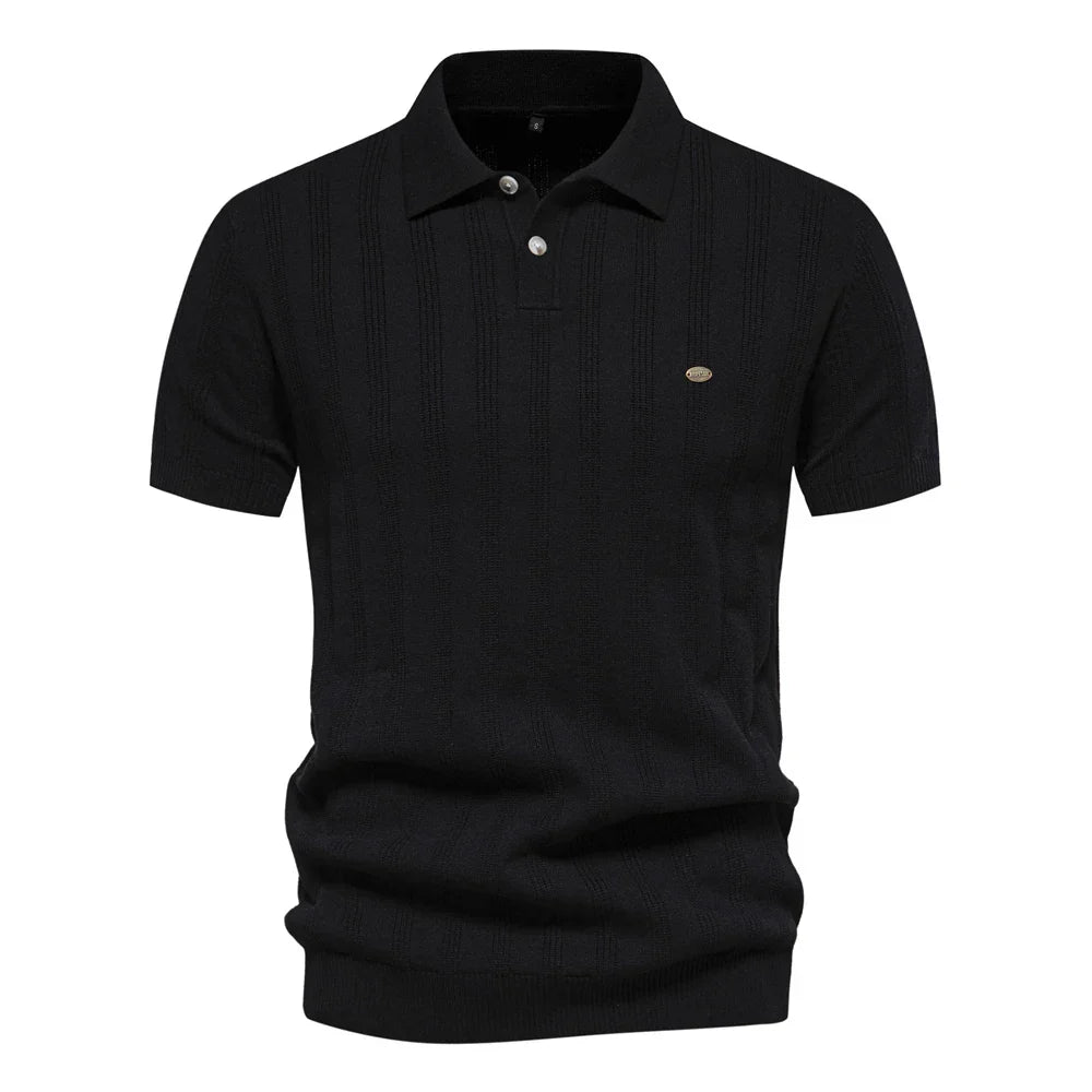 Men's Ribbed Knit Shirt | Polo