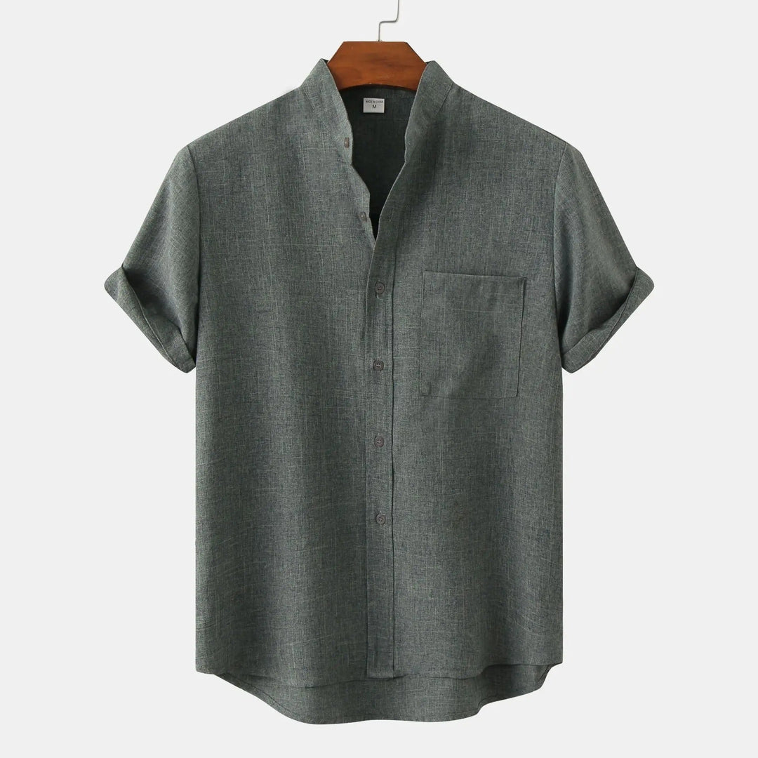 Men's Casual Shirt | Stand-up Collar