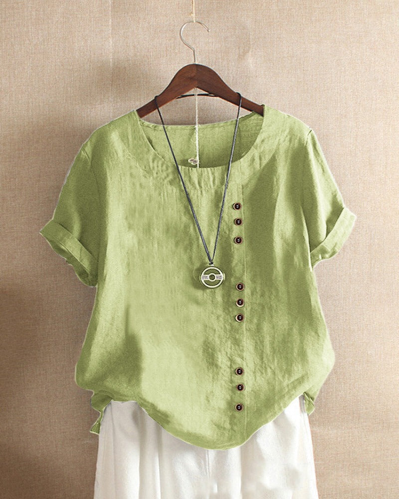 Women's Casual Short Sleeve Blouse | Loose Fit