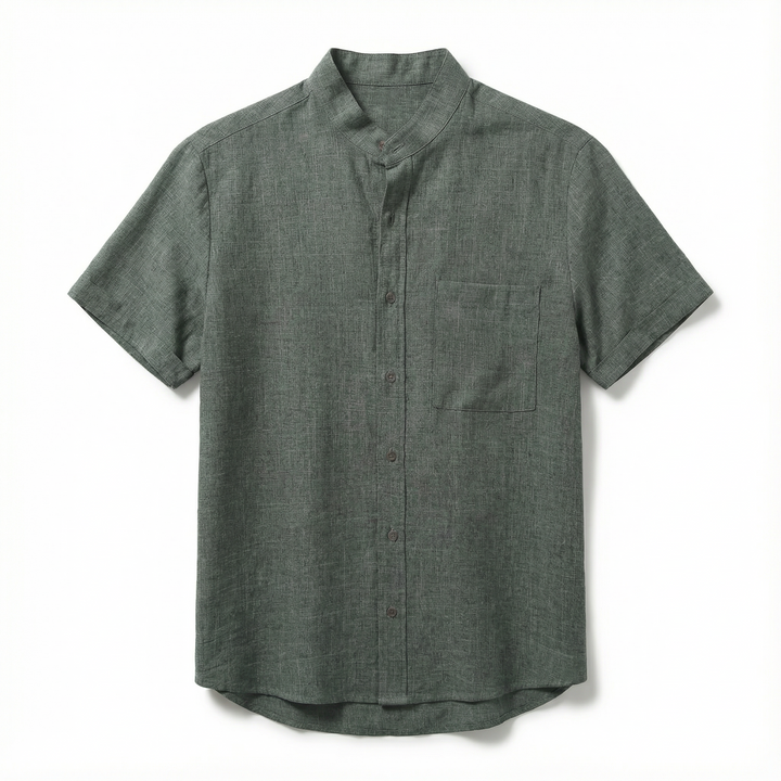 Men's Casual Shirt | Stand-up Collar