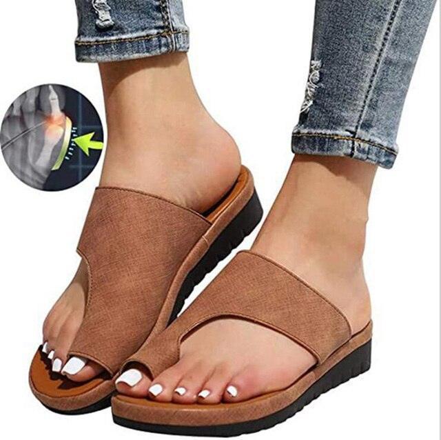 Women's Open Toe Slide Sandals | Toe Ring