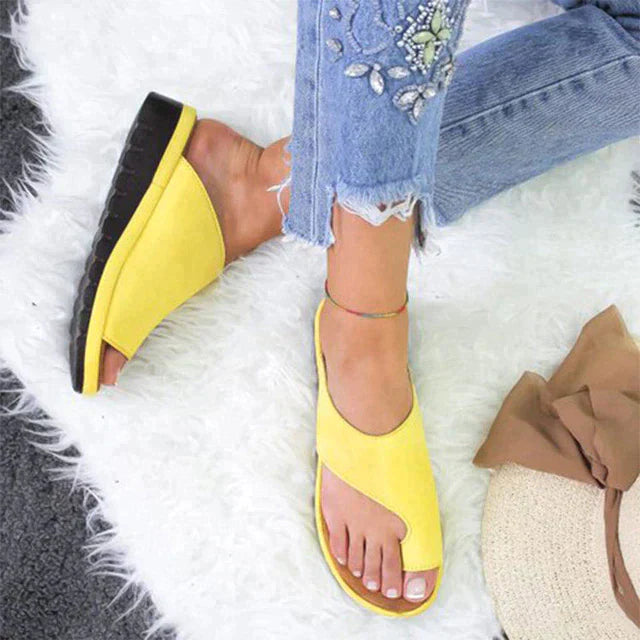 Women's Open Toe Slide Sandals | Toe Ring