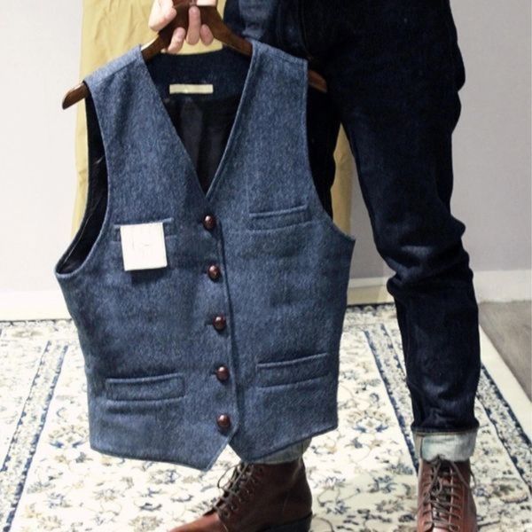 Men's Vintage Vest | Button-Down Front
