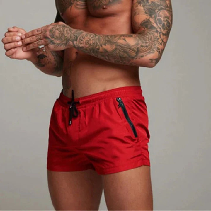 Men's Solid Color Swim Short | Zip Pockets