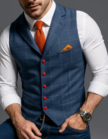 Men's Vest with Lapel Collar | Classic