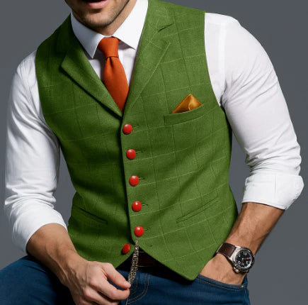 Men's Vest with Lapel Collar | Classic